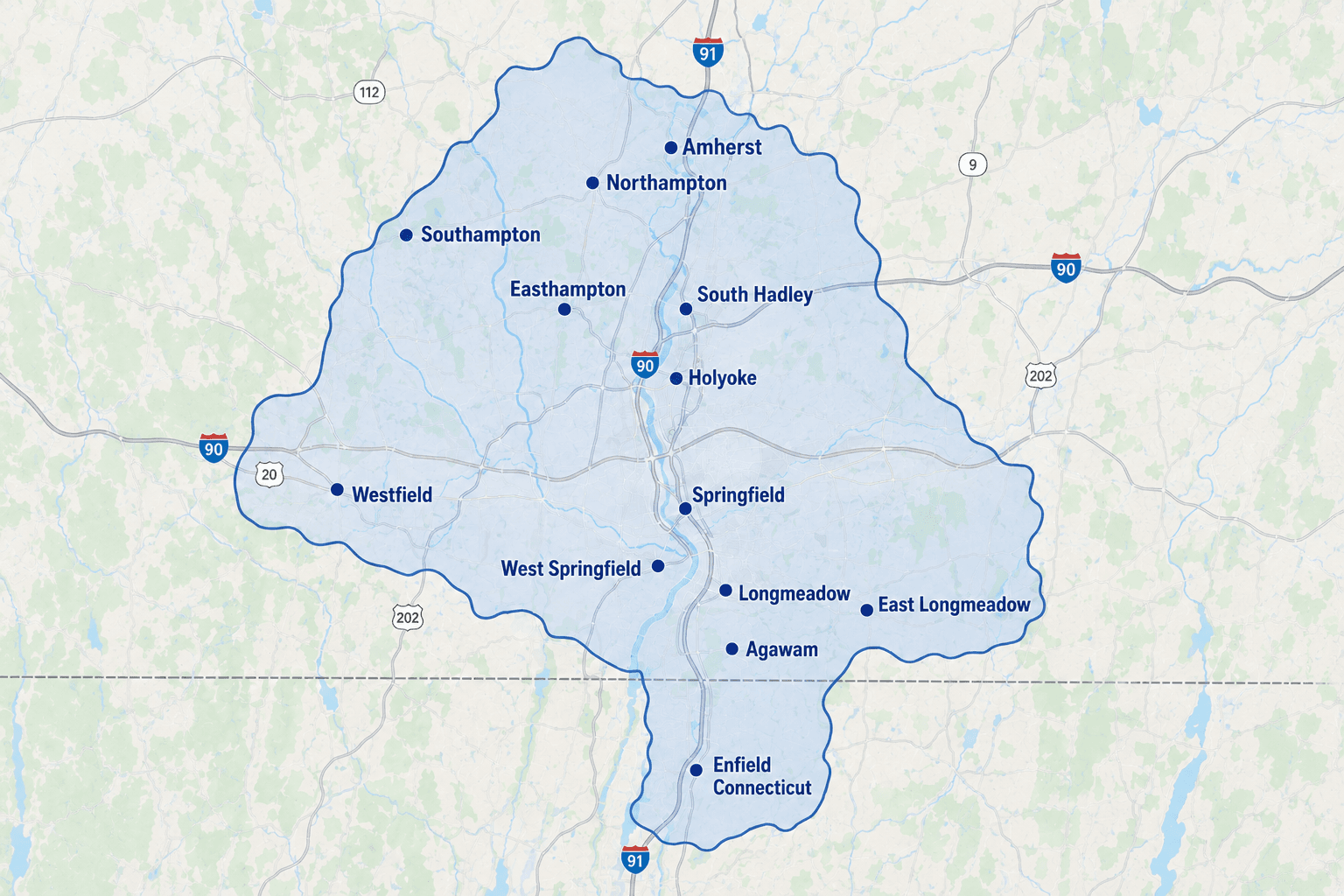 Laundromagic pickup and delivery service area map
