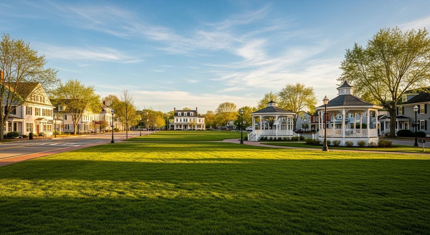 The Longmeadow Green in Longmeadow, MA