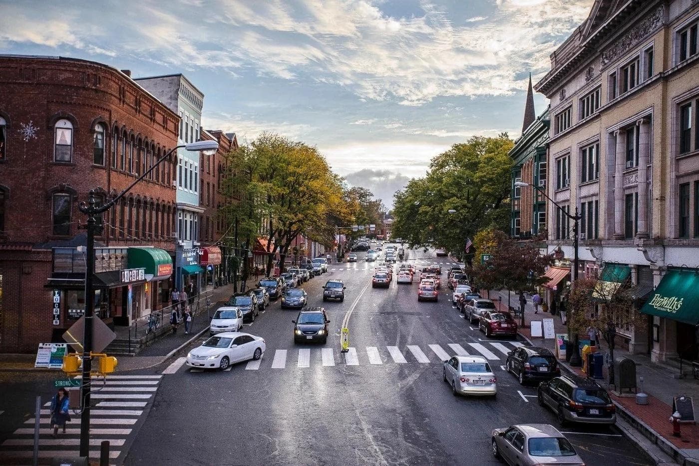 Main Street in downtown Northampton, MA