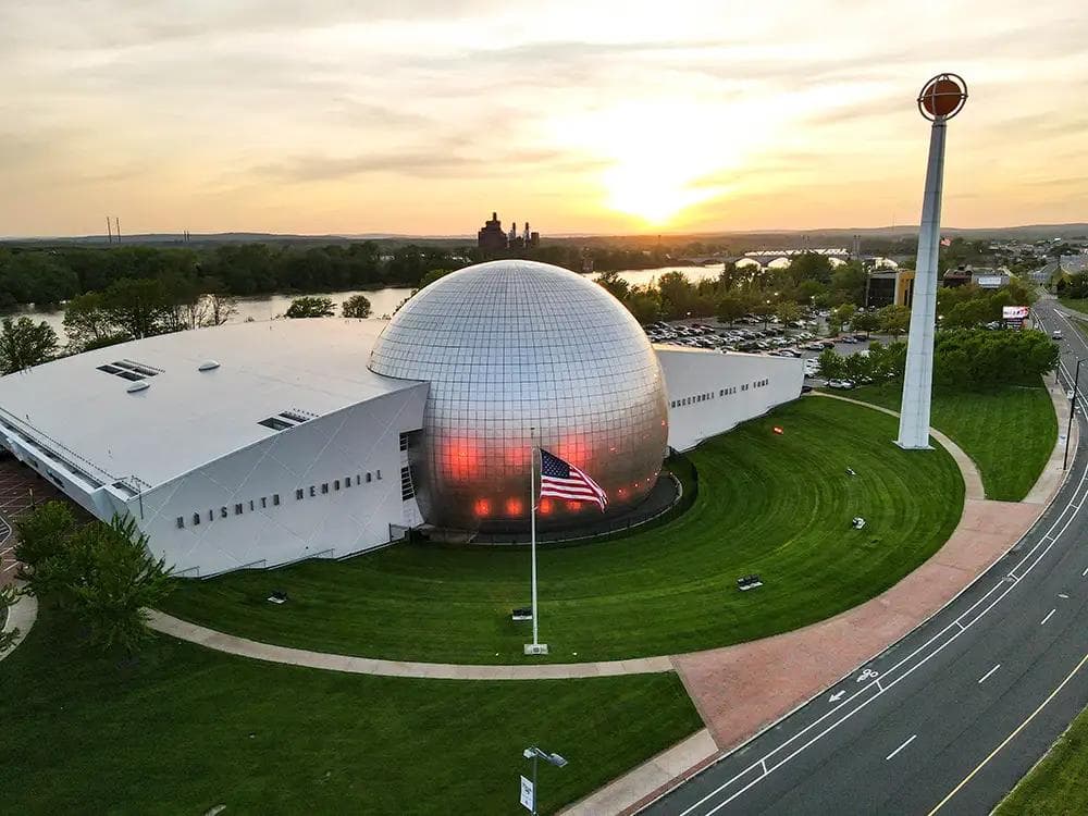 The Naismith Memorial Basketball Hall of Fame in Springfield, MA